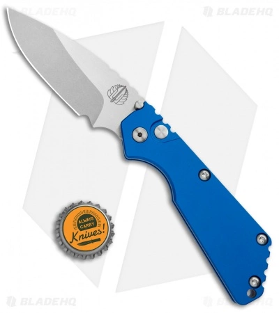 Strider + Pro-Tech SnG Automatic Knife Solid Blue Aluminum (3.5" Stonewash) 6 Strider + Pro-Tech SnG Automatic Knife Solid Blue Aluminum (3.5" Stonewash) - Image 4