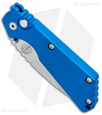 Strider + Pro-Tech SnG Automatic Knife Solid Blue Aluminum (3.5" Stonewash) 4 Strider + Pro-Tech SnG Automatic Knife Solid Blue Aluminum (3.5" Stonewash) - Image 2