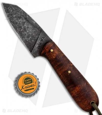 T.M. Hunt Custom Hogua Fixed Blade Knife Curly Maple (3.1" Acid) 6 T.M. Hunt Custom Hogua Fixed Blade Knife Curly Maple (3.1" Acid) - Image 4
