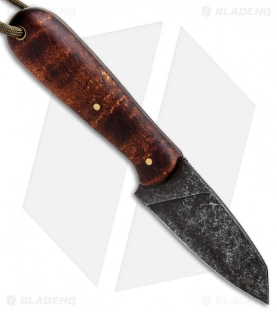 T.M. Hunt Custom Hogua Fixed Blade Knife Curly Maple (3.1" Acid) 4 T.M. Hunt Custom Hogua Fixed Blade Knife Curly Maple (3.1" Acid) - Image 2