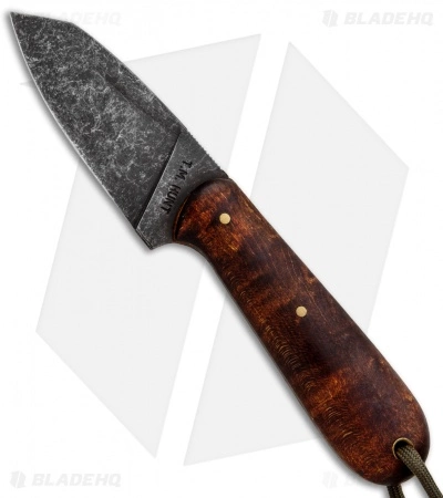 T.M. Hunt Custom Hogua Fixed Blade Knife Curly Maple (3.1" Acid) 3 T.M. Hunt Custom Hogua Fixed Blade Knife Curly Maple (3.1" Acid)