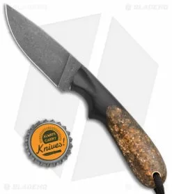 T.M. Hunt Custom Hedgehog Fixed Blade Black G-10/Candy Stripe Gold (3.75" Acid) -Avokelavavat Sales Store T.M. Hunt Custom Hedgehog Black G 10 Candy Stripe Gold Acid BHQ 99393 jr bottlecap