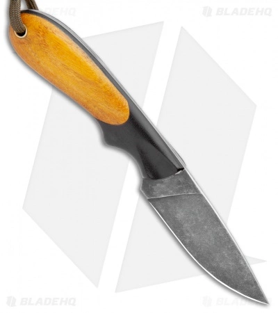 T.M. Hunt Custom Hedgehog Fixed Blade Black G-10/Osage Wood (3.75" Acid) 4 T.M. Hunt Custom Hedgehog Fixed Blade Black G-10/Osage Wood (3.75" Acid) - Image 2