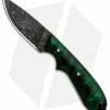 T.M. Hunt Custom Hedgehog Fixed Blade Knife Green Curly Maple (3.75" Acid)
