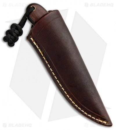 T.M. Hunt Custom Hedgehog Fixed Blade Brown Micarta/Black G-10 (3.75" Acid) 5 T.M. Hunt Custom Hedgehog Fixed Blade Brown Micarta/Black G-10 (3.75" Acid) - Image 3