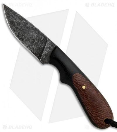 T.M. Hunt Custom Hedgehog Fixed Blade Brown Micarta/Black G-10 (3.75" Acid) 3 T.M. Hunt Custom Hedgehog Fixed Blade Brown Micarta/Black G-10 (3.75" Acid)