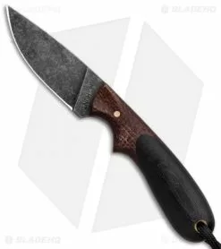 T.M. Hunt Custom Hedgehog Fixed Blade Burlap/Black G-10 (3.75" Acid)