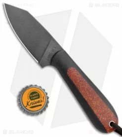T.M. Hunt Custom Hogua Fixed Blade Black G10/ Candy Stripe Orange (3.1" Black) -Avokelavavat Sales Store T.M. Hunt Custom Hogua Black G 10 Candy Stripe Orange Black BHQ 99391 jr bottlecap