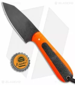 T.M. Hunt Custom Hogua Fixed Blade Knife Orange G10/Onyx Flake (3.1" Black) -Avokelavavat Sales Store T.M. Hunt Custom Hogua Orange G 10 Onyx Flake Black BHQ 99390 jr bottlecap
