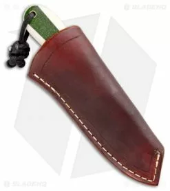 T.M. Hunt Custom Hogua Fixed Blade White G10/Candy Stripe Green (3.1" Black) -Avokelavavat Sales Store T.M. Hunt Custom Hogua White G 10 Candy Stripe Green Black BHQ 99388 jr sheath