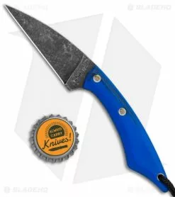 T.M. Hunt Custom Knives Hornet 2.0 Fixed Blade Knife Blue G-10 Exclusive -Avokelavavat Sales Store T.M. Hunt Custom Knives Hornet 2.0 Blue G 10 Exclusive BHQ 93390 jr bottlecap
