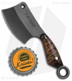 T.M. Hunt Custom "Leave It" Cleaver Keychain Knife Curly Maple (1.75" Black) -Avokelavavat Sales Store T.M. Hunt Custom Leave It Cleaver Keychain Curly Maple BHQ 78444 jr bottlecap