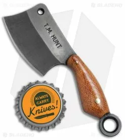 T.M. Hunt Custom "Leave It" Cleaver Keychain Knife Natural Micarta(1.75" Black) -Avokelavavat Sales Store T.M. Hunt Custom Leave It Cleaver Keychain Natural Micarta BHQ 78438 jr bottlecap