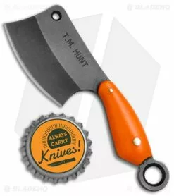 T.M. Hunt Custom "Leave It" Cleaver Keychain Knife Orange G-10 (1.75" Black) -Avokelavavat Sales Store T.M. Hunt Custom Leave It Cleaver Keychain Orange G 10 BHQ 78436 jr bottlecap