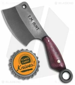 T.M. Hunt Custom "Leave It" Cleaver Keychain Knife Purple Heart (1.75" Black) -Avokelavavat Sales Store T.M. Hunt Custom Leave It Cleaver Keychain Purple Heart BHQ 78442 jr bottlecap