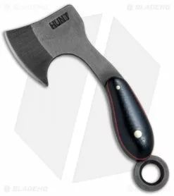 T.M. Hunt Custom "Lil Billy Bad Axe" Keychain Black Micarta W/ Red Liner