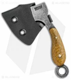 T.M. Hunt Custom "Lil Billy Bad Axe" Gold Top Burlap Micarta/Brass Wire -Avokelavavat Sales Store T.M. Hunt Custom Lil Billy Bad Axe Keychain Goldtop Burlap Micarta Brass Wire Black SW BHQ 94594 jr sheath