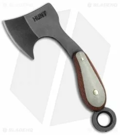 T.M. Hunt Custom "Lil Billy Bad Axe" Keychain Natural Micarta/White G-10