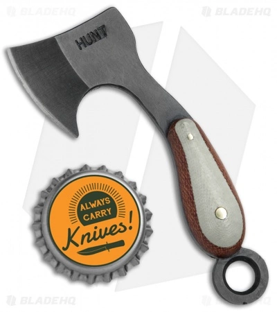 T.M. Hunt Custom "Lil Billy Bad Axe" Keychain Natural Micarta/White G-10 5 T.M. Hunt Custom "Lil Billy Bad Axe" Keychain Natural Micarta/White G-10 - Image 3