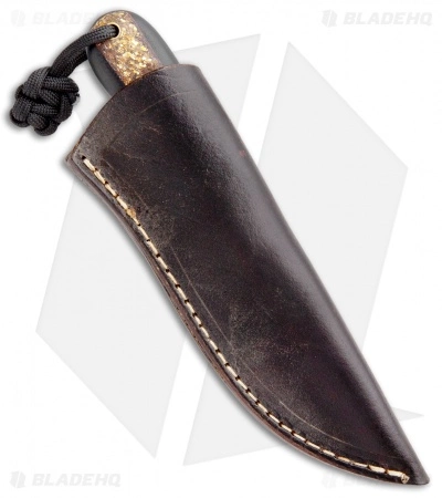 T.M. Hunt Custom Magua Fixed Blade Knife Black G-10/Gold Stripe (3.5" Black) 5 T.M. Hunt Custom Magua Fixed Blade Knife Black G-10/Gold Stripe (3.5" Black) - Image 3