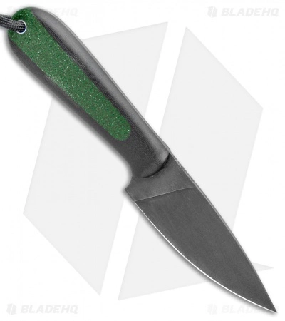 T.M. Hunt Custom Magua Fixed Blade Knife Black G-10/Green Stripe (3.5" Black) 4 T.M. Hunt Custom Magua Fixed Blade Knife Black G-10/Green Stripe (3.5" Black) - Image 2