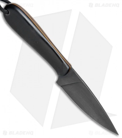 T.M. Hunt Custom Magua Fixed Blade Knife Black G-10/Orange Liner (3.5" Black) 4 T.M. Hunt Custom Magua Fixed Blade Knife Black G-10/Orange Liner (3.5" Black) - Image 2