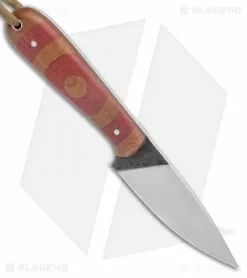 T.M. Hunt Custom Magua Fixed Blade Knife Bullseye Red G-10/Micarta (3.5" Satin) -Avokelavavat Sales Store T.M. Hunt Custom Magua Fixed Blade Bullseye Red G 10 Micarta Satin BHQ 136421 jr spine