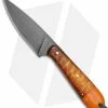 T.M. Hunt Custom Magua Fixed Blade Knife Maple Wood/Orange G-10 (3.5" Black)