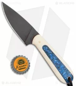 T.M. Hunt Custom Hogua Fixed Blade White G10/Candy Stripe Blue (3.5" Black) 9 T.M. Hunt Custom Hogua Fixed Blade White G10/Candy Stripe Blue (3.5" Black) -Avokelavavat Sales Store T.M. Hunt Custom Magua White G 10 Candy Stripe Blue Black BHQ 99387 jr bottlecap