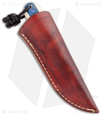 T.M. Hunt Custom Hogua Fixed Blade White G10/Candy Stripe Blue (3.5" Black) 5 T.M. Hunt Custom Hogua Fixed Blade White G10/Candy Stripe Blue (3.5" Black) - Image 3