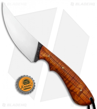 T.M. Hunt Custom Nomad Fixed Blade Knife Curly Oak (4" Satin) 6 T.M. Hunt Custom Nomad Fixed Blade Knife Curly Oak (4" Satin) - Image 4