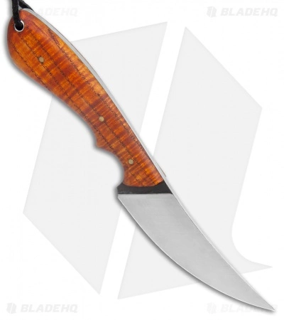 T.M. Hunt Custom Nomad Fixed Blade Knife Curly Oak (4" Satin) 4 T.M. Hunt Custom Nomad Fixed Blade Knife Curly Oak (4" Satin) - Image 2