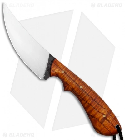 T.M. Hunt Custom Nomad Fixed Blade Knife Curly Oak (4" Satin) 3 T.M. Hunt Custom Nomad Fixed Blade Knife Curly Oak (4" Satin)