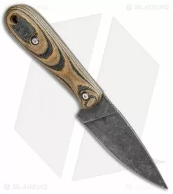 T.M. Hunt Custom Skelemaug Fixed Blade Camo Micarta (3.75" Black SW) -Avokelavavat Sales Store T.M. Hunt Custom Skelemaug Camo Micarta Black SW BHQ 95408 jr spine