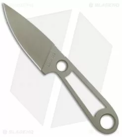 T.M. Hunt Custom Skelemaug Fixed Blade W/ Red Kydex Sheath (3.75" Coyote Brown)