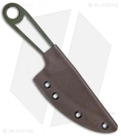 T.M. Hunt Custom Skelemaug Fixed Blade W/ Brown Kydex Sheath (3.75" OD Green) 5 T.M. Hunt Custom Skelemaug Fixed Blade W/ Brown Kydex Sheath (3.75" OD Green) - Image 3