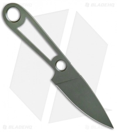 T.M. Hunt Custom Skelemaug Fixed Blade W/ Brown Kydex Sheath (3.75" OD Green) 4 T.M. Hunt Custom Skelemaug Fixed Blade W/ Brown Kydex Sheath (3.75" OD Green) - Image 2