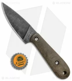 T.M. Hunt Custom Skelemaug Fixed Blade OD Green Micarta (3.75" Black SW) -Avokelavavat Sales Store T.M. Hunt Custom Skelemaug OD Green Micarta Black SW BHQ 95410 jr bottlecap