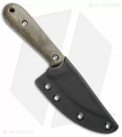 T.M. Hunt Custom Skelemaug Fixed Blade OD Green Micarta (3.75" Black SW) -Avokelavavat Sales Store T.M. Hunt Custom Skelemaug OD Green Micarta Black SW BHQ 95410 jr sheath