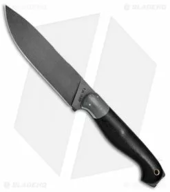 T.M. Hunt Custom Tradewater Fixed Blade Black/Gray G-10 (5.75" Black)