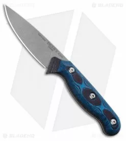 TOPS Knives Dicer 3 & 8 Kitchen Knife Combo Black/Blue G10 (Stonewash) -Avokelavavat Sales Store TOPS Dicer 3 Fixed Blade Knife Black Blue G10 Tumbled TPDCR301 BHQ 97480 ns