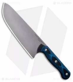 TOPS Knives Dicer 3 & 8 Kitchen Knife Combo Black/Blue G10 (Stonewash) -Avokelavavat Sales Store TOPS Dicer 8 Fixed Blade Knife Black Blue G10 Tumbled TPDCR801 BHQ 97481 ns
