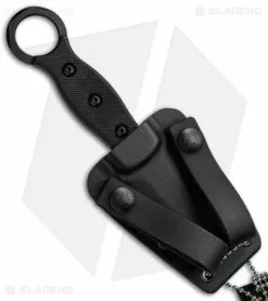 TOPS Knives TOPS Knive I.C.E. Dagger Fixed Blade Neck Knife W/ Beta Loops (3" Black) ICED-02 -Avokelavavat Sales Store TOPS I.C.E. Dagger Neck Blk Beta Loops ICED 02 BHQ 52081 jr loops