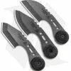TOPS Knives 3 Bros. Combo Fixed Blade Knife Set Canvas Micarta (2.2" Tumbled)