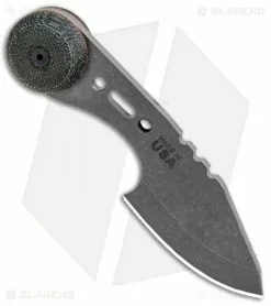 TOPS Knives 3 Bros. Fixed Blade Knife Black Canvas Micarta (2.2" Tumbled) -Avokelavavat Sales Store TOPS Knives 3 Bros Hunter Canvas Micarta Tumbled BHQ 81878 jr spine