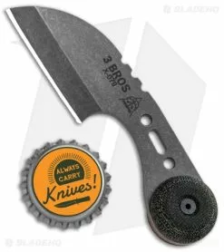 TOPS Knives 3 Bros. Sheepsfoot Fixed Blade Black Canvas Micarta (2.2" Tumbled) -Avokelavavat Sales Store TOPS Knives 3 Bros Sheepsfoot Canvas Micarta Tumbled BHQ 81886 jr bottlecap
