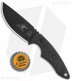TOPS Knives 3 Pointer Fixed Blade Knife Black Canvas Micarta (3.13" Black) -Avokelavavat Sales Store TOPS Knives 3 Pointer Black Canvas Black BHQ 115749 jr bottlecap