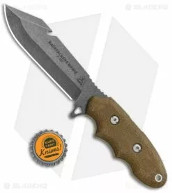 TOPS Knives Backpacker's Bowie Fixed Blade Green Canvas Micarta (4.5" Tumbled) -Avokelavavat Sales Store TOPS Knives Backpackers Bowie Green Canvas Micarta Tumbled BPB 01 BHQ 81888 jr bottlecap