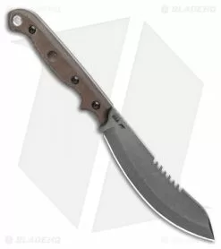 TOPS Knives Brush Wolf Fixed Blade Knife Green Micarta (6.5" Acid SW) -Avokelavavat Sales Store TOPS Knives Brush Wolf BHQ 121279 LS Spine