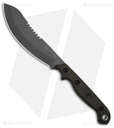 TOPS Knives Brush Wolf Fixed Blade Knife Green Canvas Micarta (6.5" Tungsten) 3 TOPS Knives Brush Wolf Fixed Blade Knife Green Canvas Micarta (6.5" Tungsten)